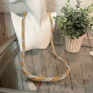 Two Tone Women’s Rope Chain Long Necklace